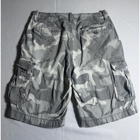 Arizona Jean Co Cargo Shorts Mens Gray Skater Y2K Baggy 100% Cotton Size 33 - Picture 3 of 6
